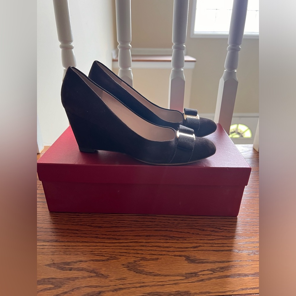 Salvatore Ferragamo Suede Wedges